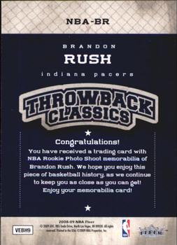 2008-09 Fleer - NBA Throwback Classics #NBA-BR Brandon Rush Back
