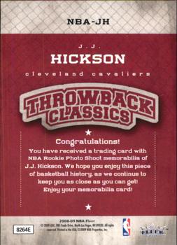 2008-09 Fleer - NBA Throwback Classics #NBA-JH J.J. Hickson Back
