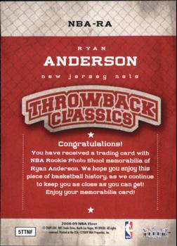 2008-09 Fleer - NBA Throwback Classics #NBA-RA Ryan Anderson Back
