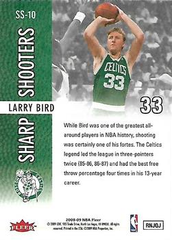 2008-09 Fleer - Sharp Shooters #SS-10 Larry Bird Back