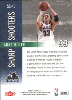 2008-09 Fleer - Sharp Shooters #SS-15 Mike Miller Back