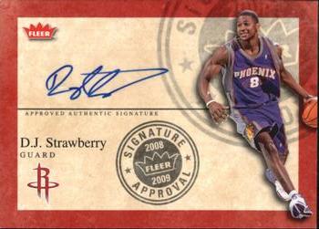 2008-09 Fleer - Signature Approval #SA-DS D.J. Strawberry Front