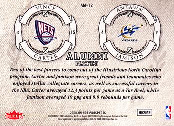 2008-09 Fleer Hot Prospects - Alumni Mates #AM-12 Vince Carter / Antawn Jamison Back