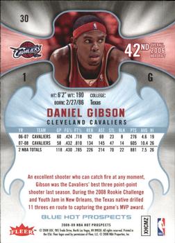 2008-09 Fleer Hot Prospects - Blue #30 Daniel Gibson Back