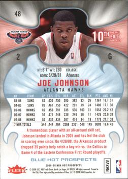 2008-09 Fleer Hot Prospects - Blue #48 Joe Johnson Back