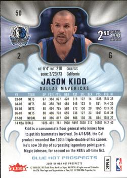 2008-09 Fleer Hot Prospects - Blue #50 Jason Kidd Back