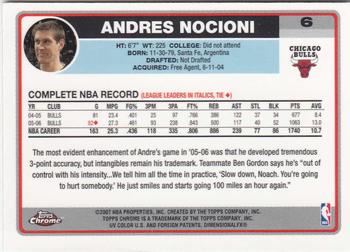 2006-07 Topps Chrome #6 Andres Nocioni Back