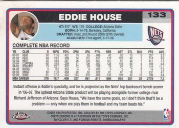 2006-07 Topps Chrome #133 Eddie House Back