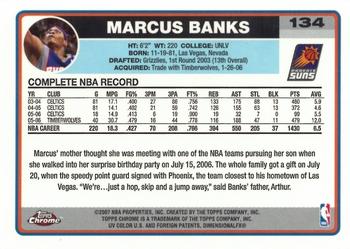 2006-07 Topps Chrome #134 Marcus Banks Back