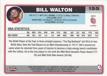 2006-07 Topps Chrome #155 Bill Walton Back