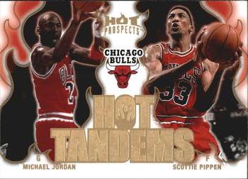 2008-09 Fleer Hot Prospects - Hot Tandems #HT-2 Michael Jordan / Scottie Pippen Front