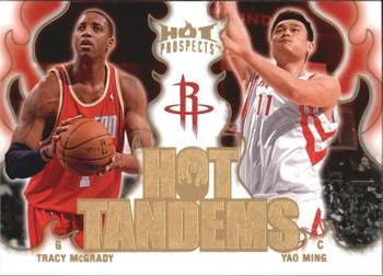 2008-09 Fleer Hot Prospects - Hot Tandems #HT-7 Tracy McGrady / Yao Ming Front