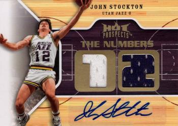 2008-09 Fleer Hot Prospects - Numbers Game Autographs Jerseys #NG-JS John Stockton Front