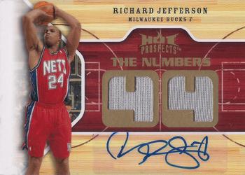 2008-09 Fleer Hot Prospects - Numbers Game Autographs Jerseys #NG-RJ Richard Jefferson Front