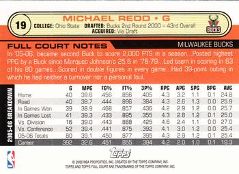 2006-07 Topps Full Court #19 Michael Redd Back