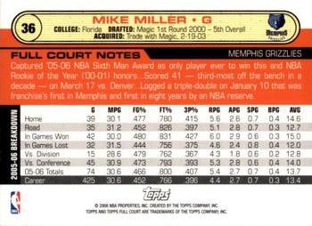 2006-07 Topps Full Court #36 Mike Miller Back