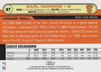 2006-07 Topps Full Court #87 Earl Monroe Back