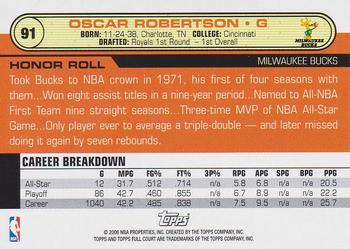 2006-07 Topps Full Court #91 Oscar Robertson Back