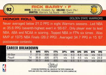2006-07 Topps Full Court #92 Rick Barry Back