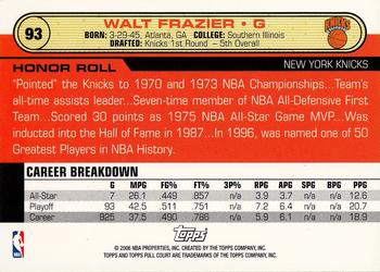 2006-07 Topps Full Court #93 Walt Frazier Back