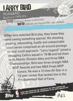 2006-07 Topps Luxury Box #41 Larry Bird Back