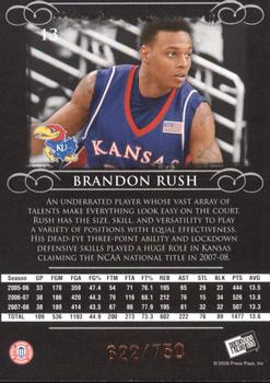 2008-09 Press Pass Legends - Bronze #13 Brandon Rush Back