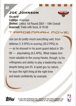 2006-07 Topps Trademark Moves #10 Joe Johnson Back