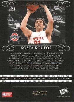 2008-09 Press Pass Legends - Gold #21 Kosta Koufos Back