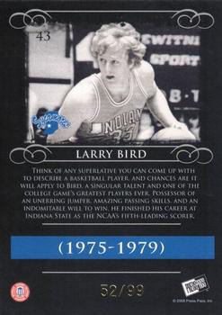 2008-09 Press Pass Legends - Gold #43 Larry Bird Back
