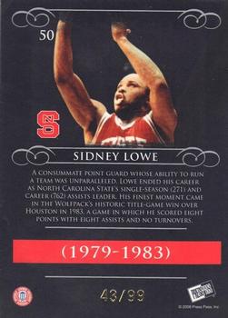 2008-09 Press Pass Legends - Gold #50 Sidney Lowe Back
