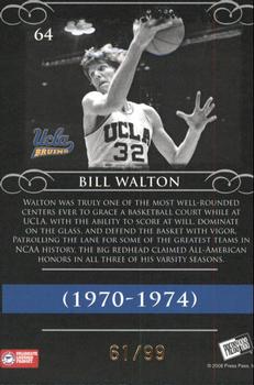 2008-09 Press Pass Legends - Gold #64 Bill Walton Back