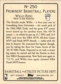 2006-07 Topps Turkey Red #250 Willis Reed Back