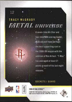 2008-09 SkyBox - Metal Universe #12 Tracy McGrady Back