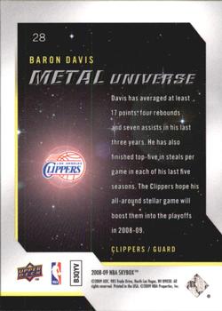 2008-09 SkyBox - Metal Universe #28 Baron Davis Back