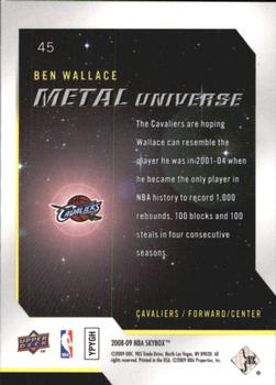 2008-09 SkyBox - Metal Universe #45 Ben Wallace Back