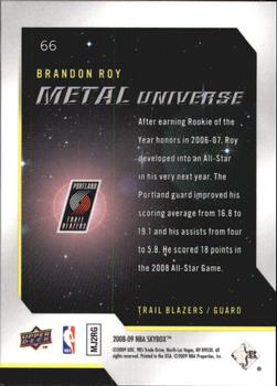 2008-09 SkyBox - Metal Universe #66 Brandon Roy Back