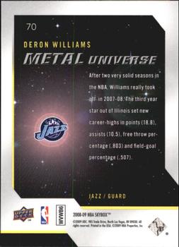 2008-09 SkyBox - Metal Universe #70 Deron Williams Back