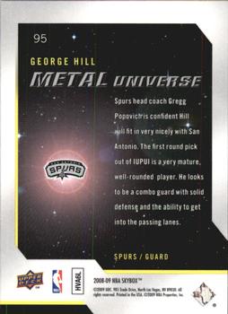 2008-09 SkyBox - Metal Universe #95 George Hill Back