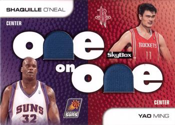 2008-09 SkyBox - One on One Dual Memorabilia #OO-MO Yao Ming / Shaquille O'Neal Front
