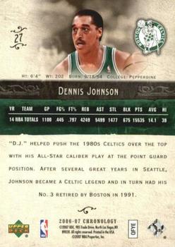 2006-07 Upper Deck Chronology #27 Dennis Johnson Back