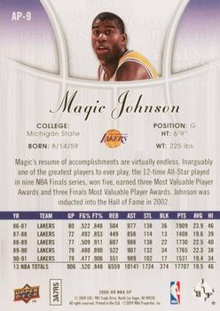 2008-09 SP Authentic - Profiles #AP-9 Magic Johnson Back