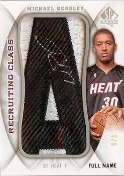 2008-09 SP Authentic - Recruiting Class Full Name #RCN-MB Michael Beasley Front