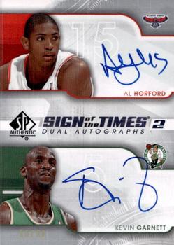 2008-09 SP Authentic - Sign of the Times Dual #SD-GH Kevin Garnett / Al Horford Front