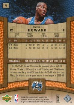 2006-07 Upper Deck Hardcourt #71 Dwight Howard Back
