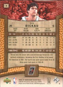 2006-07 Upper Deck Hardcourt #4 Dan Dickau Back
