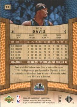 2006-07 Upper Deck Hardcourt #58 Ricky Davis Back