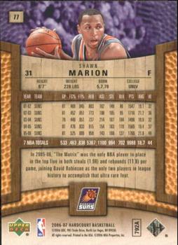 2006-07 Upper Deck Hardcourt #77 Shawn Marion Back