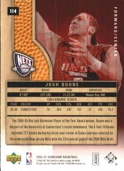 2006-07 Upper Deck Hardcourt #114 Josh Boone Back