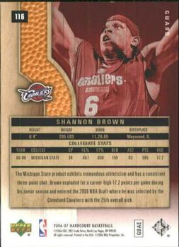 2006-07 Upper Deck Hardcourt #116 Shannon Brown Back