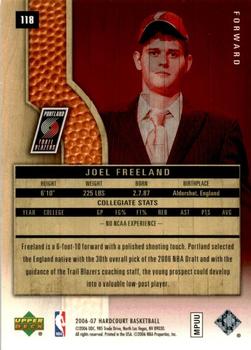 2006-07 Upper Deck Hardcourt #118 Joel Freeland Back
